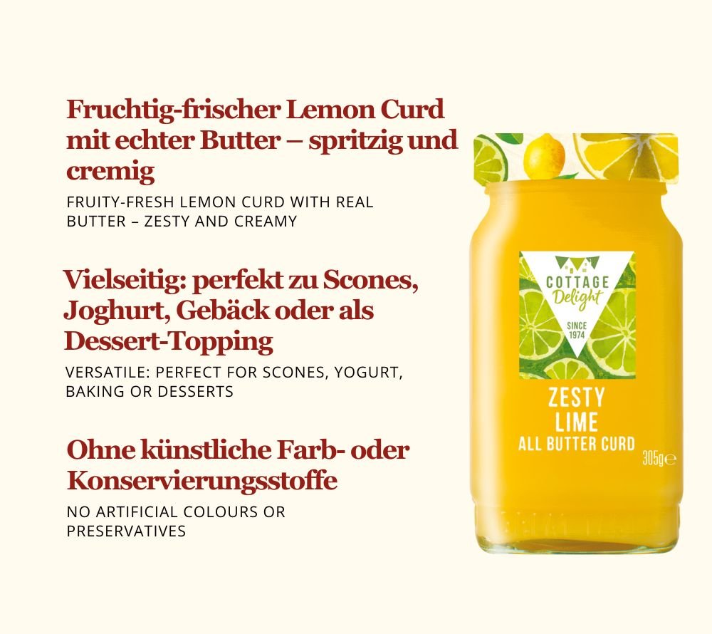 Zesty Lime All Butter Curd von Cottage Delight (305 g)