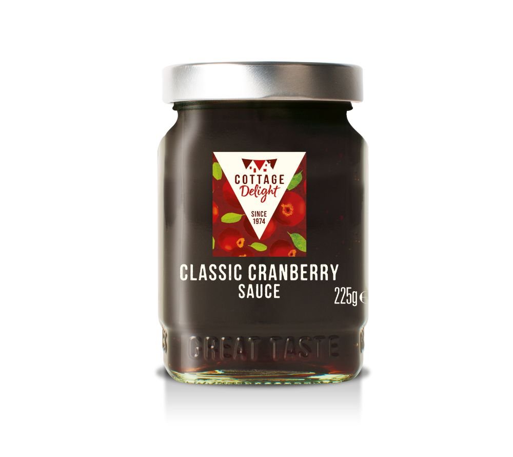 Klassische Cranberry Sauce | Ohne künstliche Zusatzstoffe | Glutenfrei, für Vegetarier & Veganer | Ideal zu Truthahn, Wild, Käseplatten oder Sandwiches | Jetzt kaufen!