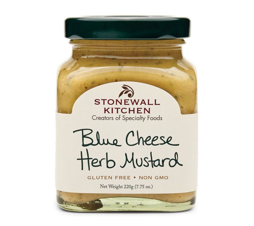 Blue Cheese Herb Mustard von Stonewall Kitchen kaufen | kraftvoller Kräutersenf mit Blauschimmelkäse | Ideal für Sandwiches und als Dip