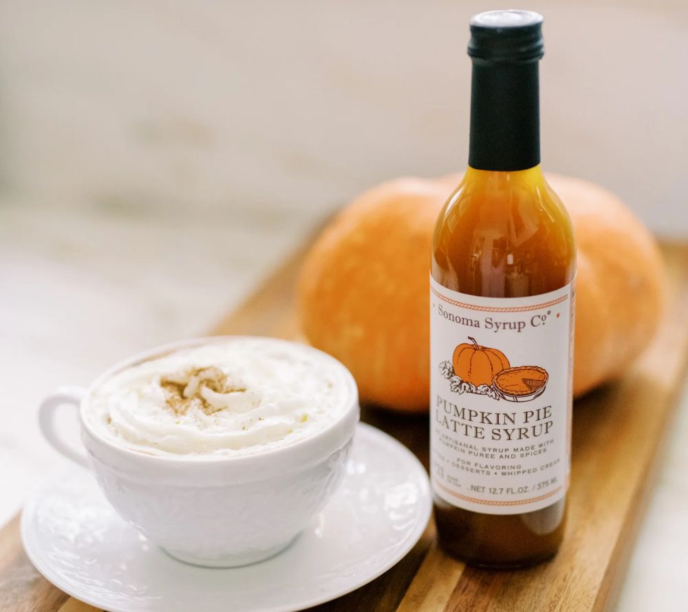 Pumpkin Pie Latte Syrup von Sonoma Syrup kaufen | traditioneller Geschmach nach Kürbiskuchen | Ideal zu Pancakes, Desserts und für Pumpkin Latte