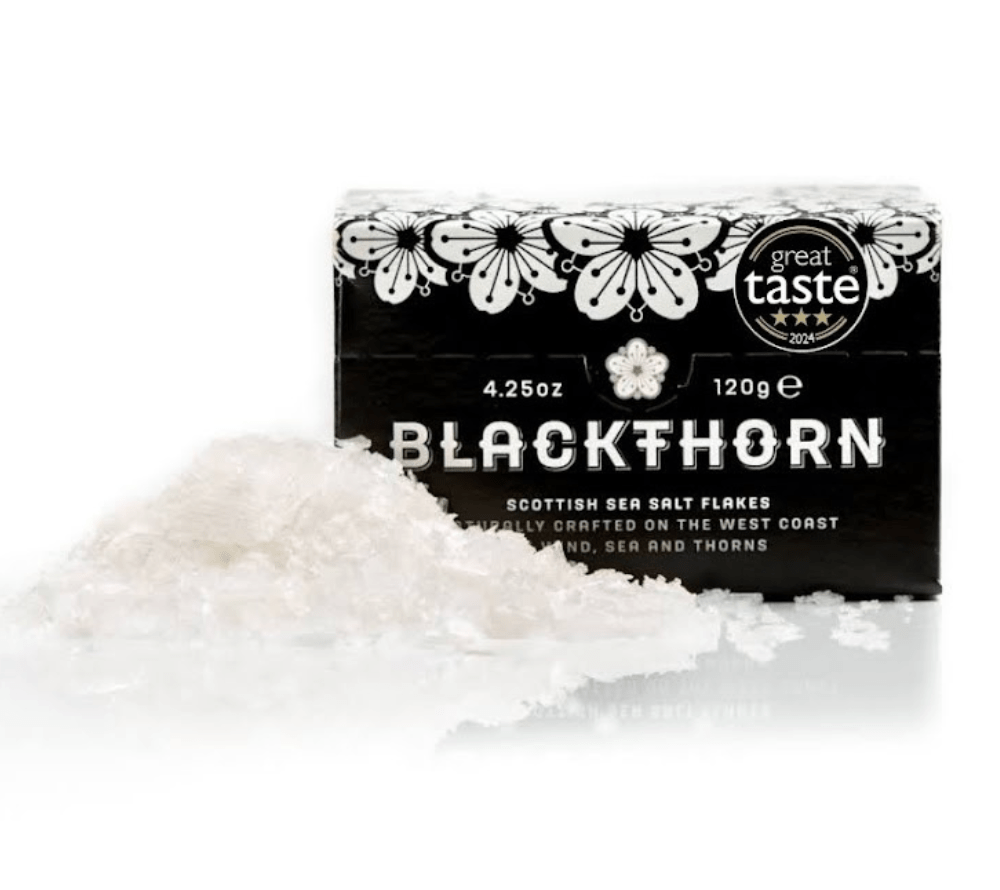 Blackthorn Sea Salt Flakes kaufen | Handgeschöpftes Meersalz aus Schottland | nachhaltig, naturbelassen | perfekt als Finishing-Salz für echte Feinschmecker