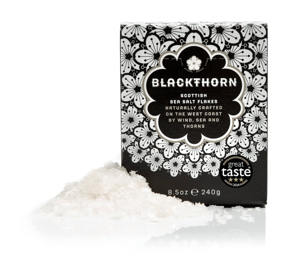 Blackthorn Sea Salt Flakes kaufen | Handgeschöpftes Meersalz aus Schottland | nachhaltig, naturbelassen | perfekt als Finishing-Salz für echte Feinschmecker