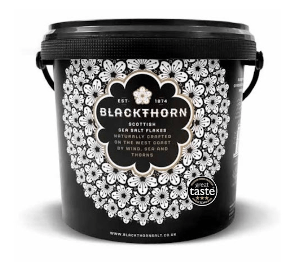 Blackthorn Sea Salt Flakes kaufen | Handgeschöpftes Meersalz aus Schottland | nachhaltig, naturbelassen | perfekt als Finishing-Salz für echte Feinschmecker
