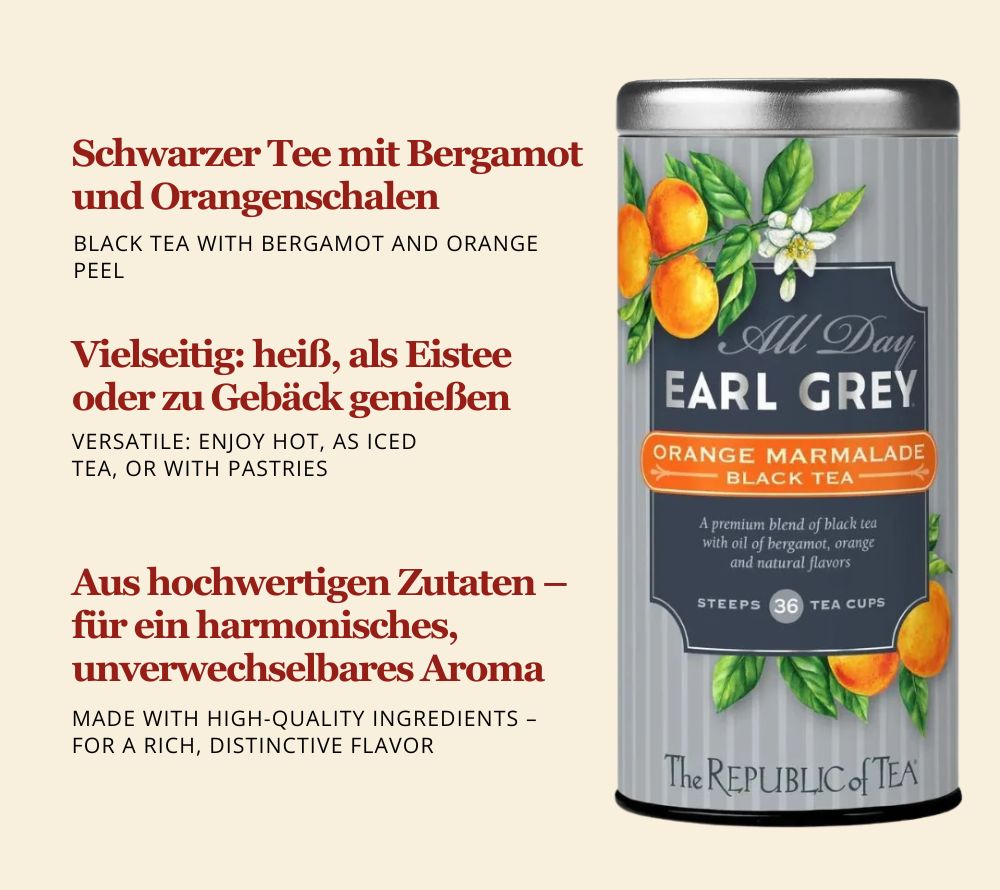 All Day Earl Grey Orange Marmelade Black Tea von The Republic of Tea