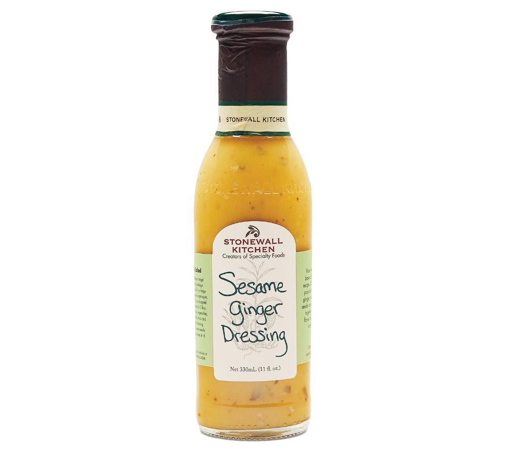 Dressing mit würzigem Ingwer, geröstetem Sesam, frischem Orangensaft, Reisessig, Sojasauce und Frühlingszwiebeln | Europaweiter Versand | Jetzt probieren!