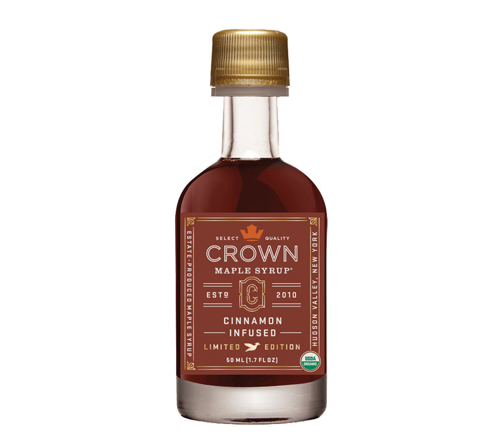 Crown Maple Cinnamon Infused Ahornsirup kaufen ☆ Bio-Qualität mit Zimt ☆ Für Pancakes, Waffeln und Desserts ☆ Mehr Sorten ☆ Jetzt probieren!