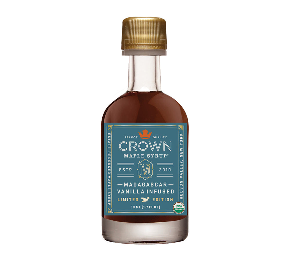 Crown Maple Vanilla Infused Ahornsirup kaufen ☆ Bio-Qualität mit Vanille ☆ Für Pancakes, Waffeln und Desserts ☆ Mehr Sorten ☆ Jetzt probieren!