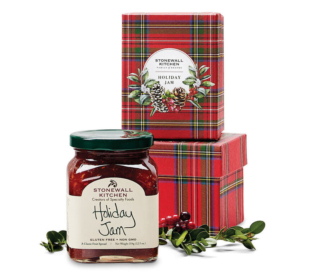 Holiday Jam Geschenkbox von Stonewall Kitchen kaufen | Fruchtige Marmelade mit Birnen, Cranberries und Himbeeren | Perfekt als Geschenkidee