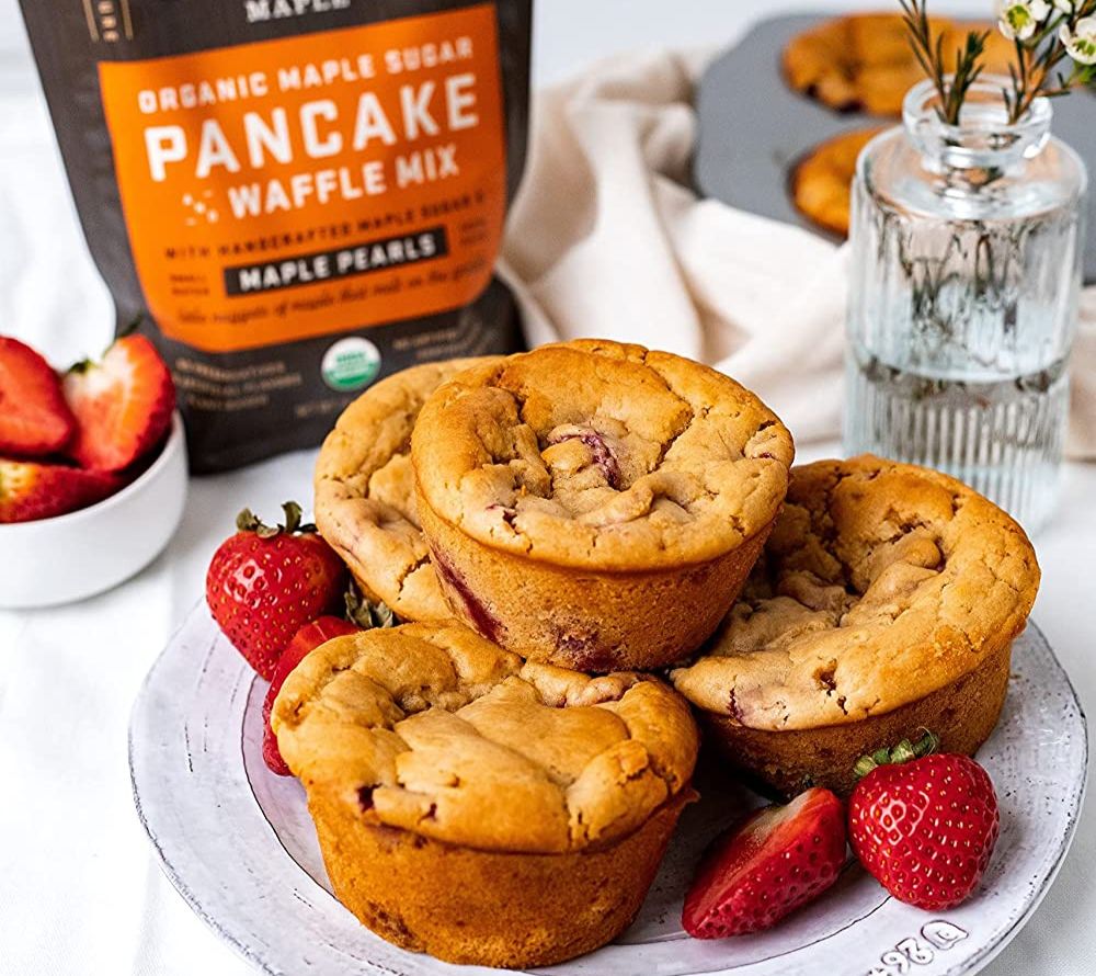 Maple Sugar Pancake & Waffle Mix in Bio-Qualität kaufen | Pancake- und Waffelmix mit Ahornsirup | Ideal fürs Frühstück