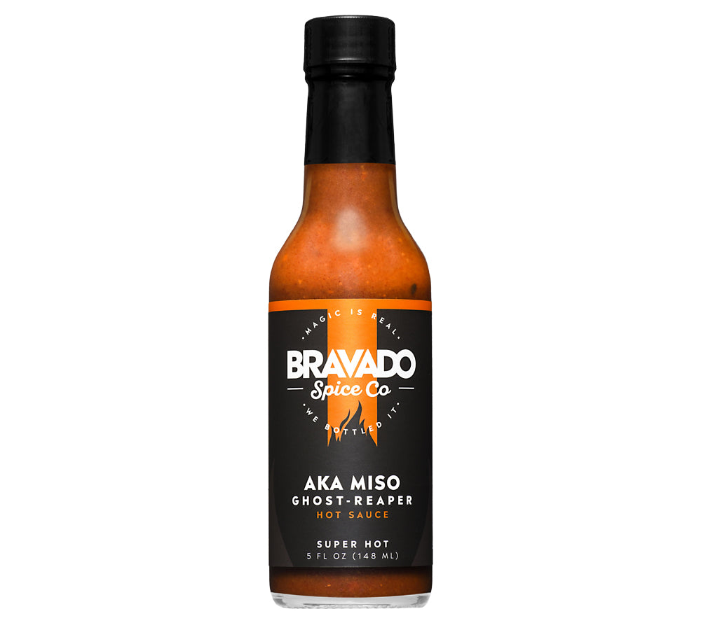 Aka Miso Ghost Reaper Hot Sauce von Bravado kaufen | Asiatisch inspirierte Hot Sauce | Ideal zu Sushi, Frühlingsrollen und Ramennudeln