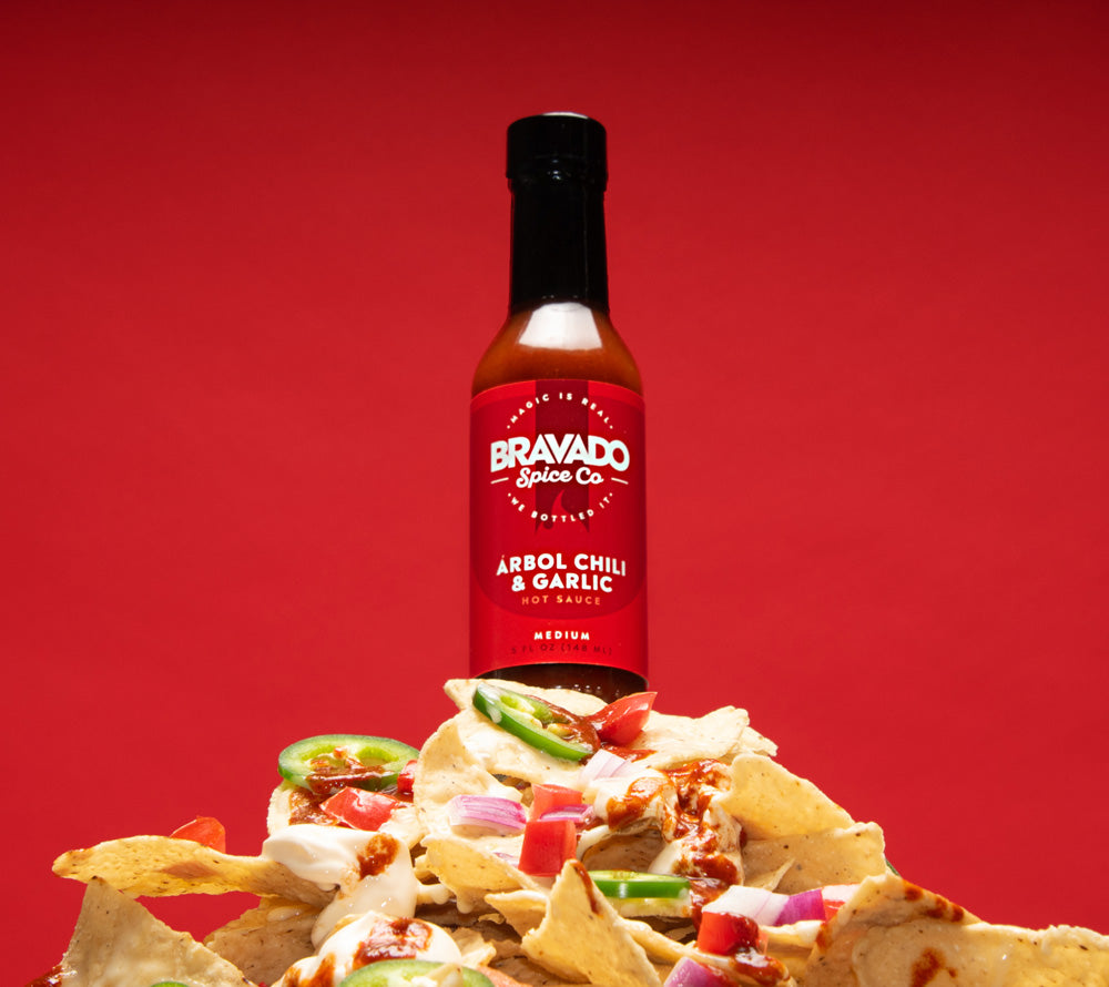 Arbol Chili & Garlic Hot Sauce von Bravado kaufen | Hot Sauce mit Árbol und Jalapeño Chilis | Ideal zu Grillfleisch und Tacos