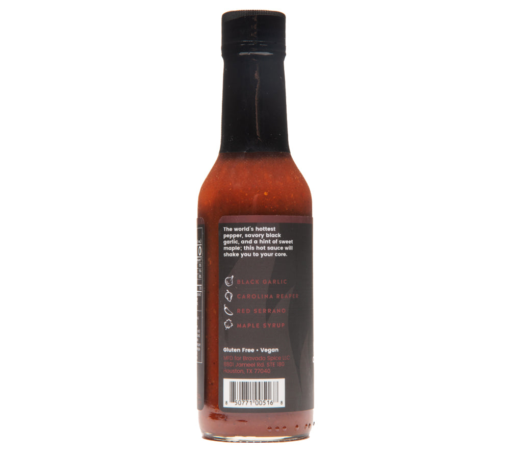 Black Garlic Carolina Reaper Hot Sauce von Bravado kaufen | Hot Sauce mit Knoblauch und Ahornsirup | Ideal zu Grillfleisch und Tacos