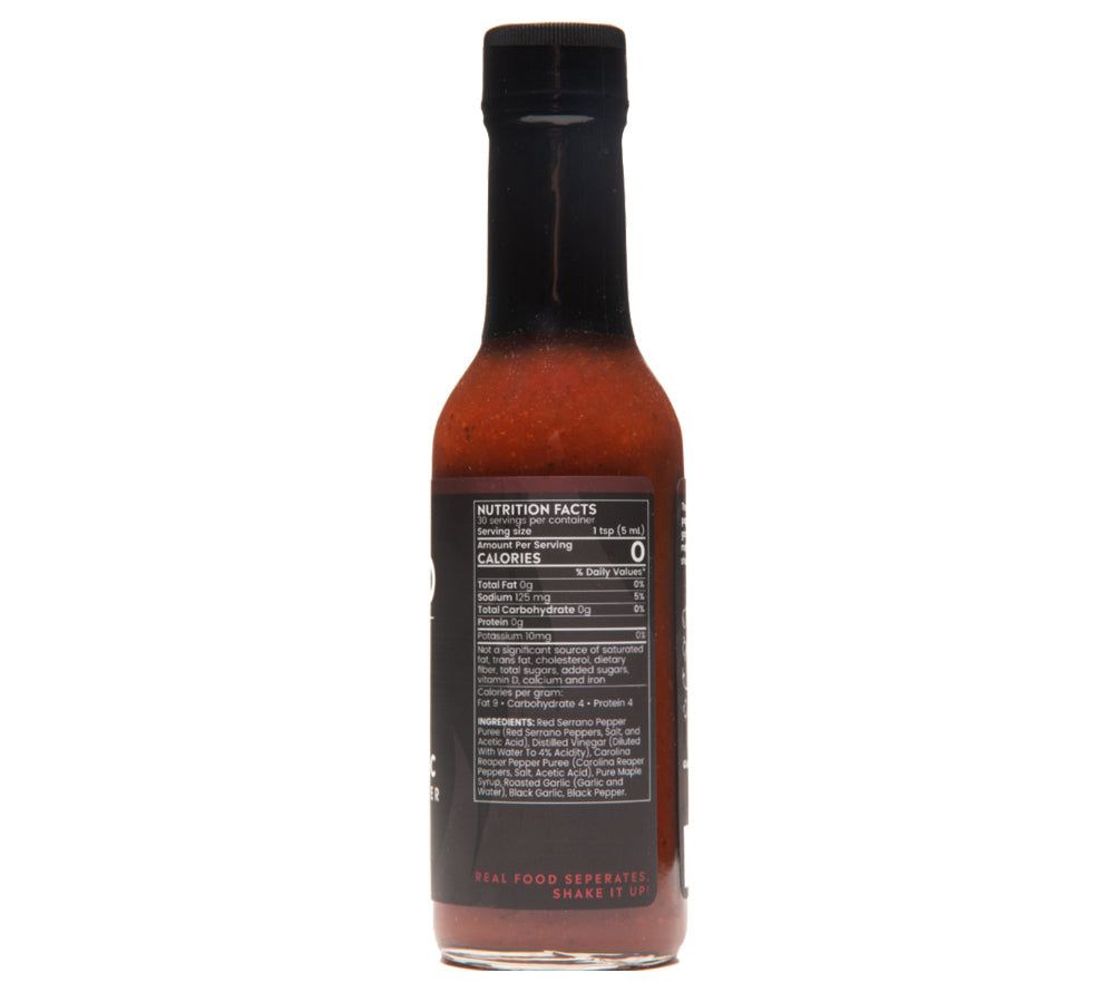 Black Garlic Carolina Reaper Hot Sauce von Bravado kaufen | Hot Sauce mit Knoblauch und Ahornsirup | Ideal zu Grillfleisch und Tacos