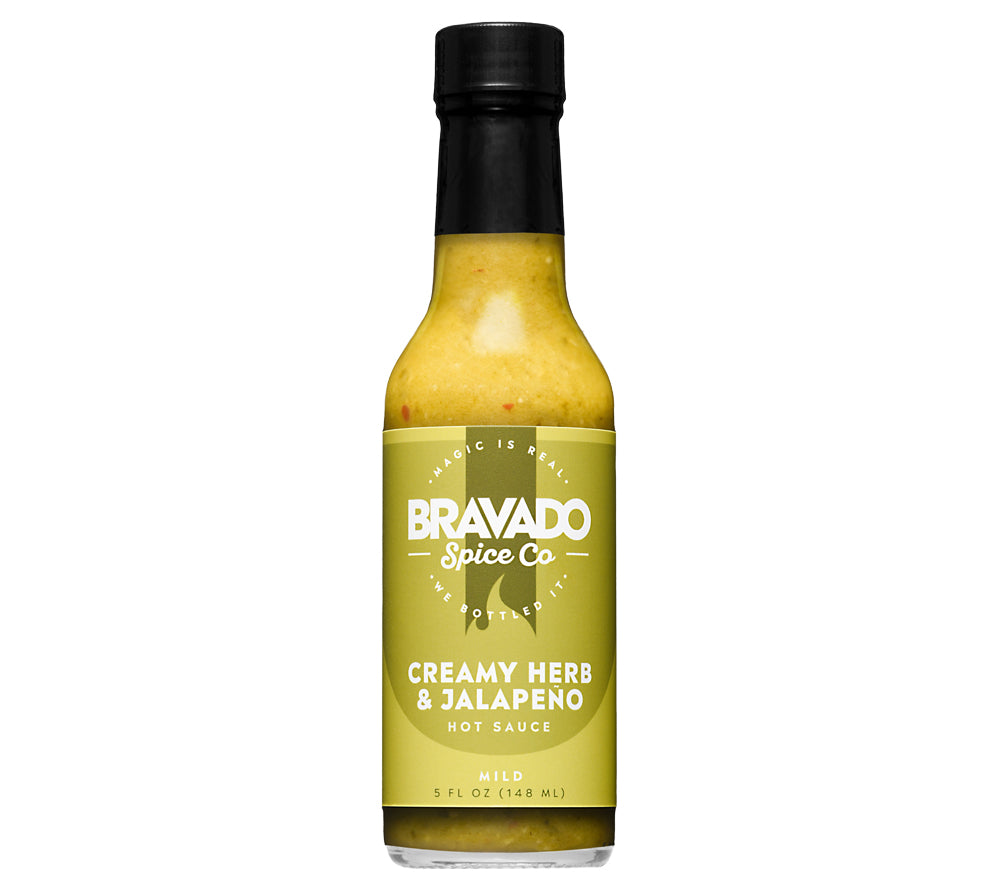 Creamy Herb & Jalapeno Hot Sauce von Bravado kaufen | Milde Hot Sauce mit Kräutern und Jalapenos | Ideal als Pestoalternative