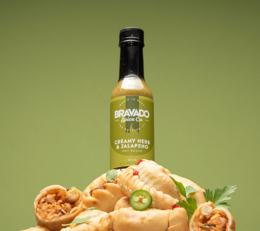 Creamy Herb & Jalapeno Hot Sauce von Bravado kaufen | Milde Hot Sauce mit Kräutern und Jalapenos | Ideal als Pestoalternative