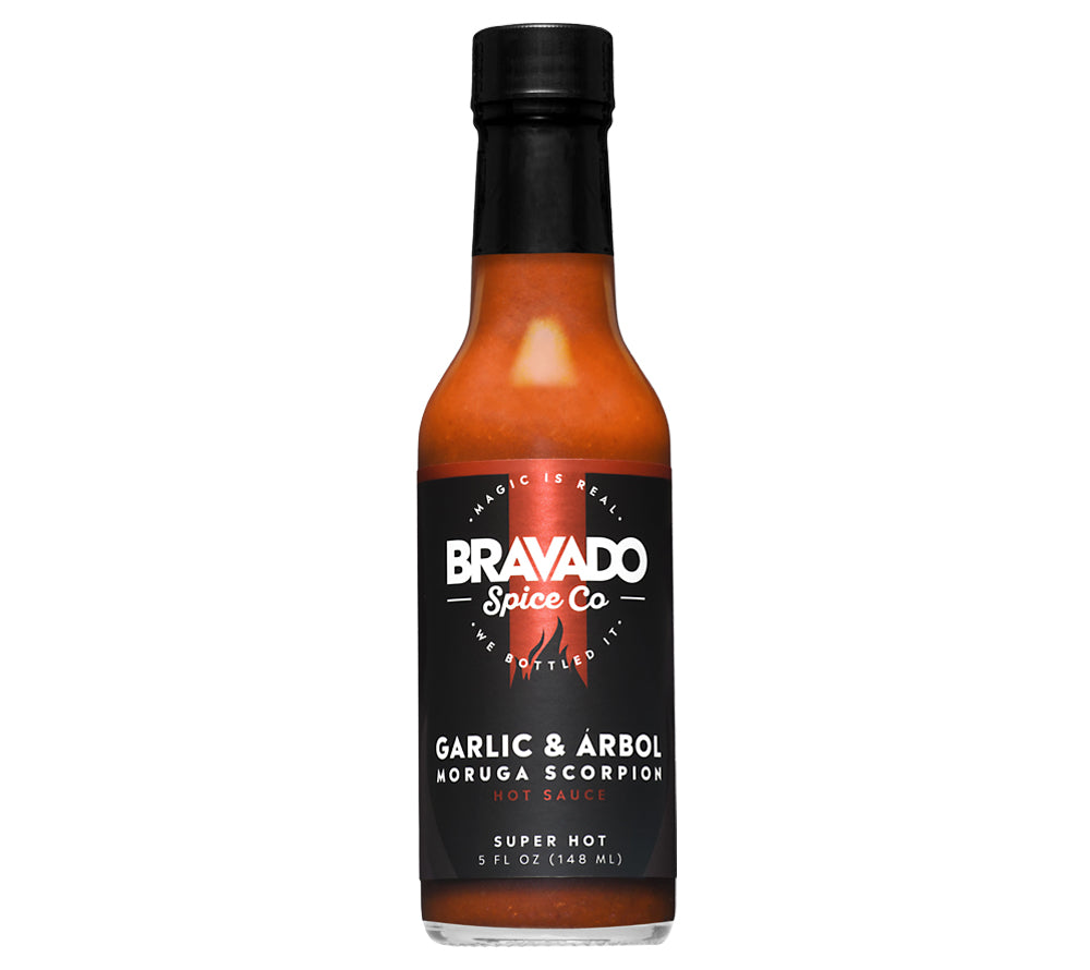 Garlic & Arbol Moruga Scorpion Hot Sauce von Bravado kaufen | Extra Scharfe Hot Sauce mit Chilis im Doppelpack | Ideal zu Fleisch oder Tacos