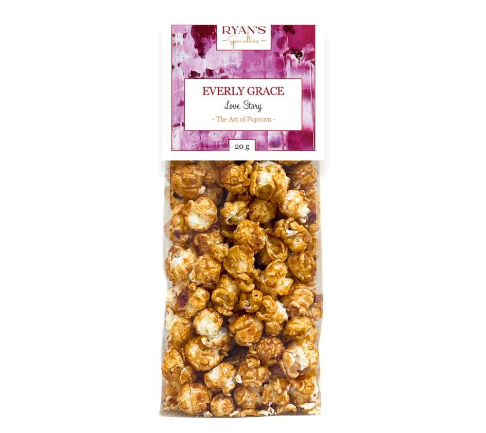 Everly Grace Popcorn Love Story kaufen | Verführerische Mischung aus Mandeln, Vanille und Rosenblättern | Ideal für Valentinstag und Hochzeiten