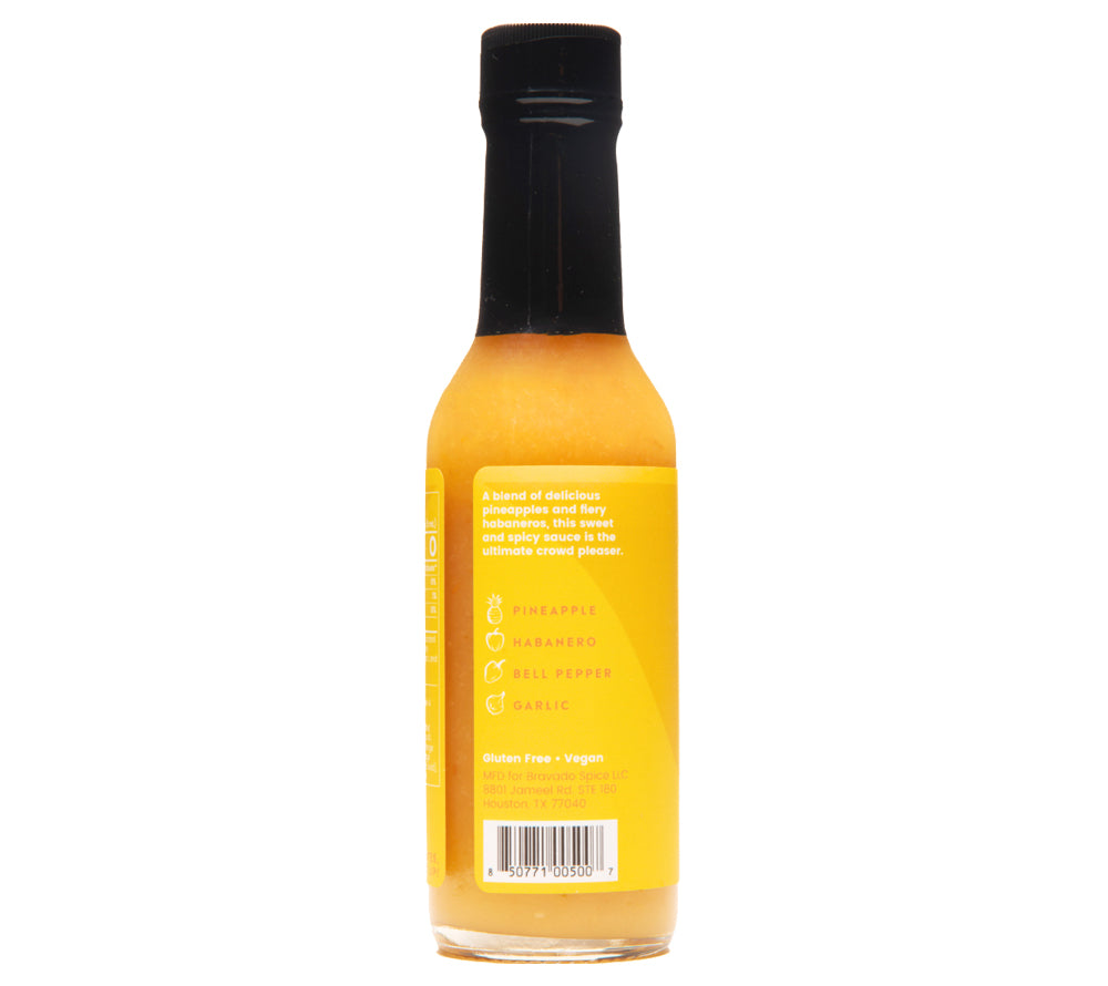 Pineapple & Habanero Hot Sauce von Bravado kaufen | süß-scharfe Hot-Sauce mit fruchtiger Ananas | Perfekt zu Fleisch, Garnelen und Fisch