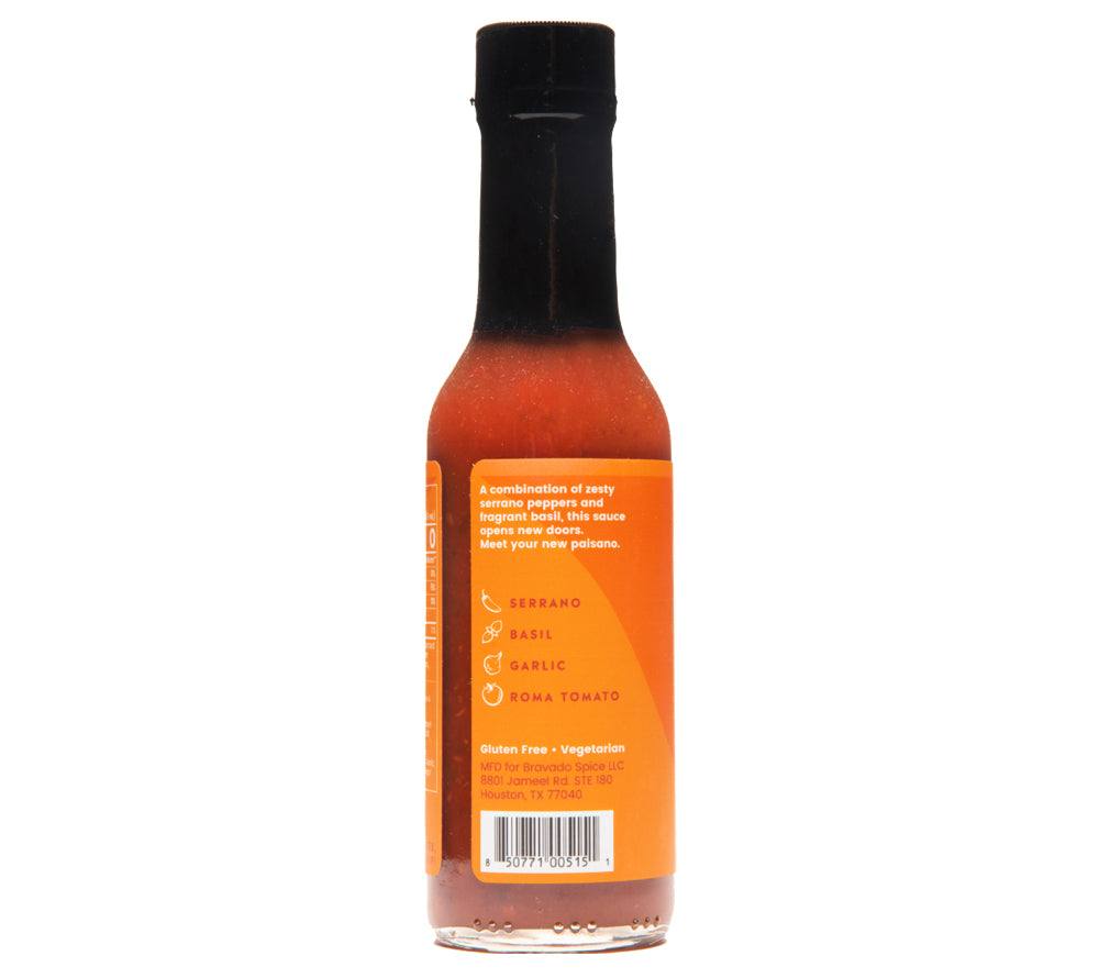 Serrano & Basil Hot Sauce von Bravado kaufen | Aromatische Hot Sauce mit Basilikum, Knoblauch und Roma Tomaten | Perfekt zu Pasta, Fleisch und Tacos