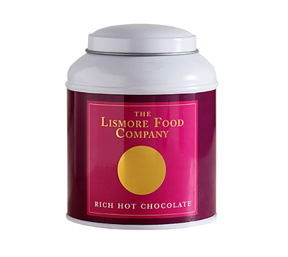 Rich Hot Chocolate Tin von The Lismore Food Company |Schokoladenpulver | aus feinsten Kakaobohnen | Große Auswahl | Made in UK