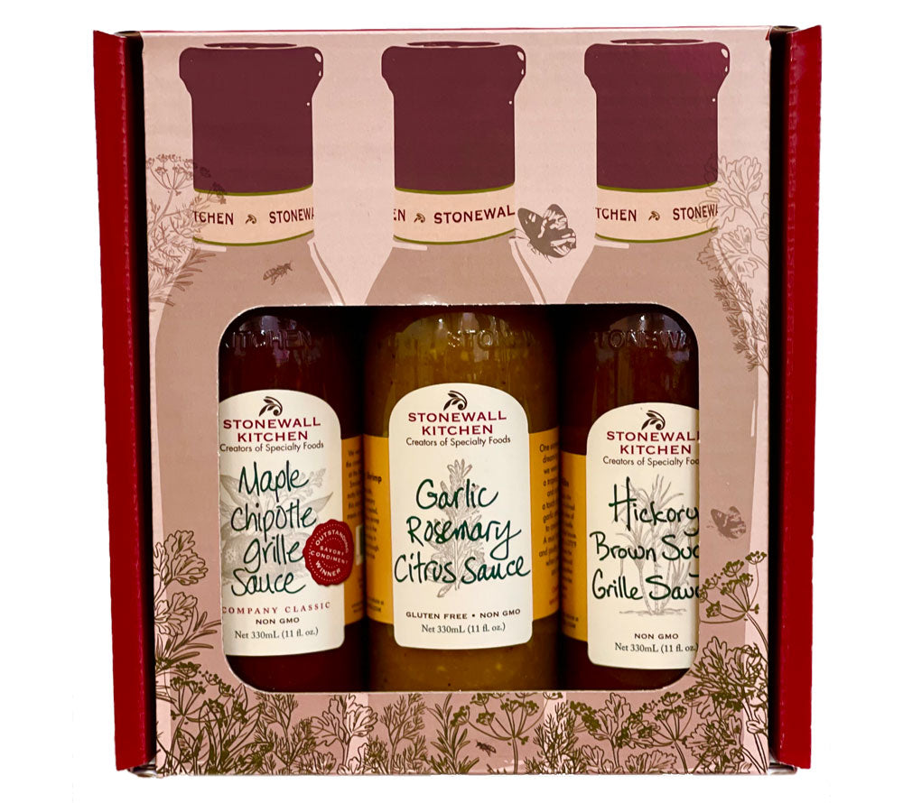 Stonewall Kitchen Grilling & Barbecue Collection 2 kaufen | Maple Chipotle, Rosemary Citrus & Hickory Brown Sugar Saucen | Ideal als Geschenk