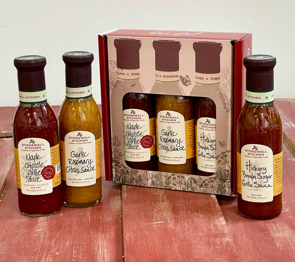 Stonewall Kitchen Grilling & Barbecue Collection 2 kaufen | Maple Chipotle, Rosemary Citrus & Hickory Brown Sugar Saucen | Ideal als Geschenk