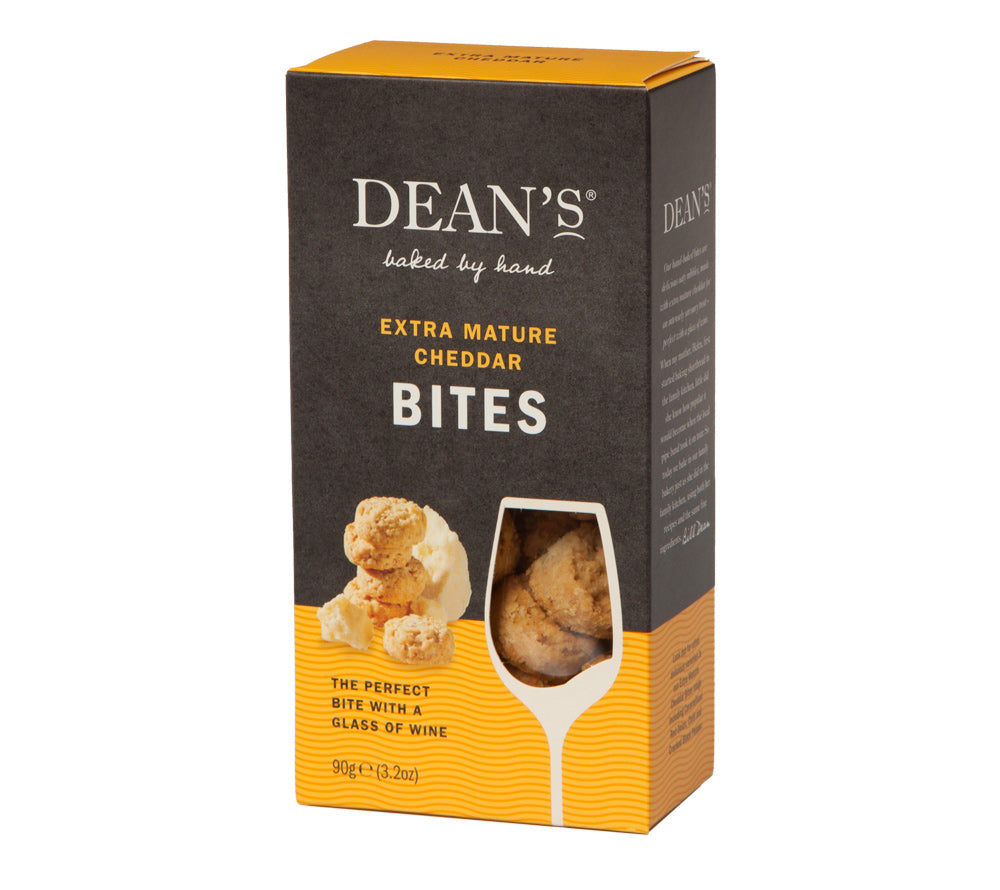 Extra Mature Cheddar Bites von Dean's kaufen | Cheese Bites mit extra gereiftem Cheddar Käse | Ideal als Snack und als originelles Geschenk