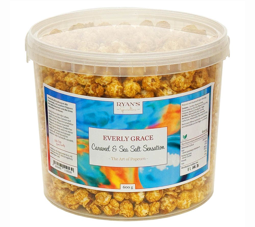 Everly Grace Popcorn Caramel & Sea Salt Sensation kaufen | Karamell und Meersalz für süßen und salzigen Genuss | Ideal für Filmabende