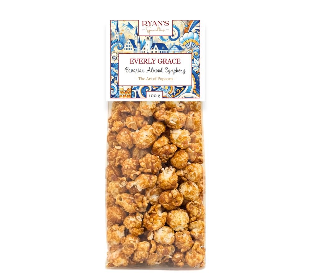 Popcorn Bavarian Almond Symphony von Everly Grace kaufen | Karamell mit dem Geschmack nach gebrannter Mandel | das perfekte Geschenk