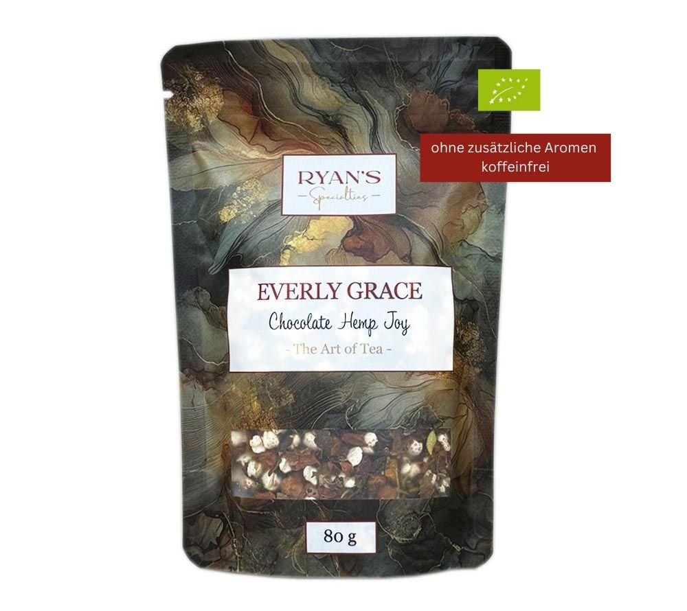 Chocolate Hemp Joy Tea von Everly Grace | Außergewöhnliche Bio-Teemischung | ohne künstliche Zusätze | Schokolade, Kurkuma und die feinen Nuancen von Anis