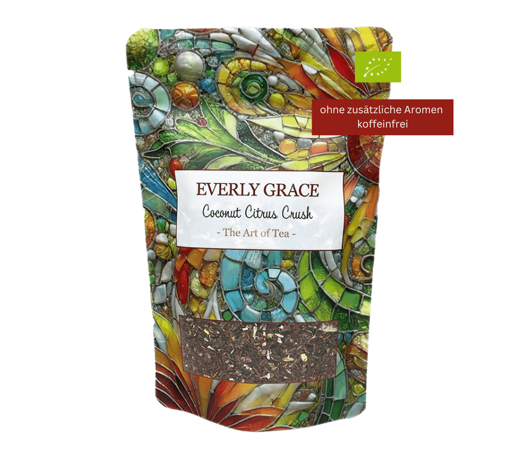 Coconut Citrus Crush Tee von Everly Grace kaufen | Bio-Tee | erfrischende Teemischung | Orangen, Kokosnuss & Minze | Europaweiter Versand | Jetzt bestellen!