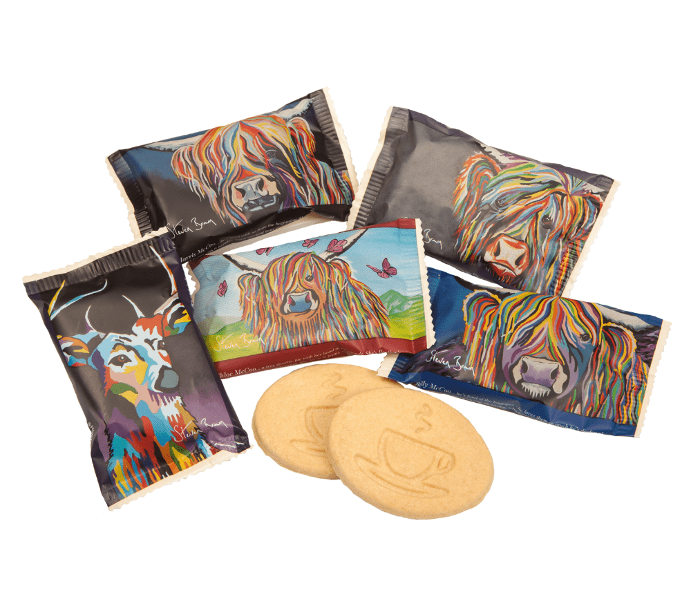 Steven Brown Art All Butter Shortbread Thins Foodservice | Handgebacken und zartschmelzend | Praktisch verpackt | Europaweiter Versand | Jetzt kaufen!