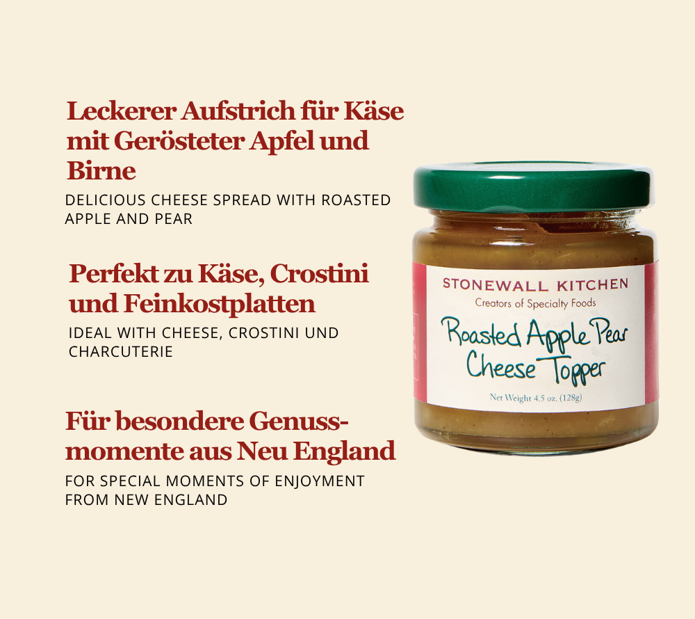 Roasted Apple Pear Cheese Topper von Stonewall Kitchen