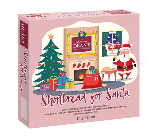Dean’s Shortbread for Santa online bestellen bei Ryan’s Specialties: traditionelles schottisches Buttergebäck in festlicher Geschenkverpackung – ideal zu Weihnachten.