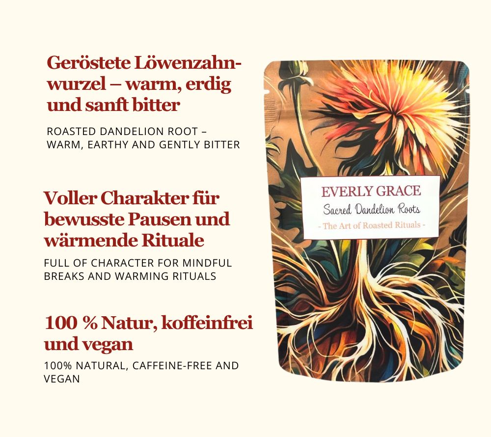 Geröstete Löwenzahnwurzeln | Kaffee-Alternative | Koffeinfrei | 100 % Natur, koffeinfrei und vegan | Europaweiter Versand | Jetzt bestellen & genießen!