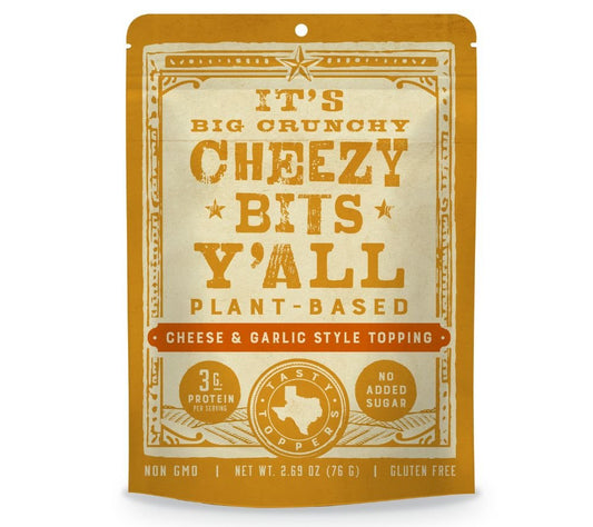 Cheese and Garlic Style Plant Based Cheezy Snacks von All Y’Alls Foods