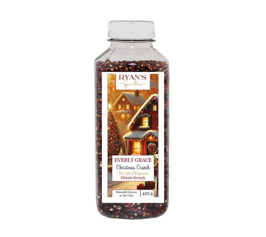 Everly Grace Christmas Crunch Popcornkörner kaufen bei Ryan’s Specialties: Gourmet-Mais für festliche, knusprige Popcornkreationen – perfekt für Weihnachten.