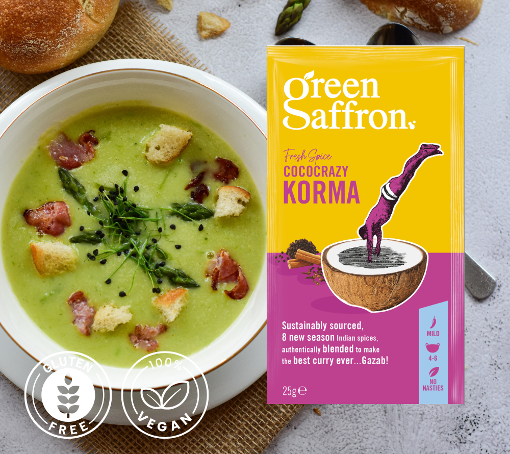 Green Saffron Korma-Gewürzmischung kaufen | aus 8 aromatischen Gewürzen | aus nachhaltigem Anbau | Europaweiter Versand | Jetzt probieren!