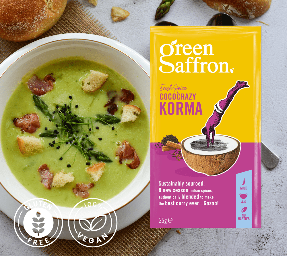 Green Saffron Korma-Gewürzmischung kaufen | aus 8 aromatischen Gewürzen | aus nachhaltigem Anbau | Europaweiter Versand | Jetzt probieren!