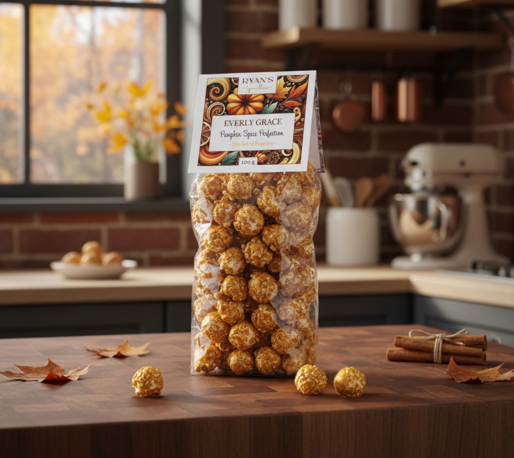 Popcorn Pumpkin Spice Perfection von Everly Grace kaufen | herbstlicher Geschmack nach Kürbis und Karamell | perfekt für den Kinoabend zu Hause