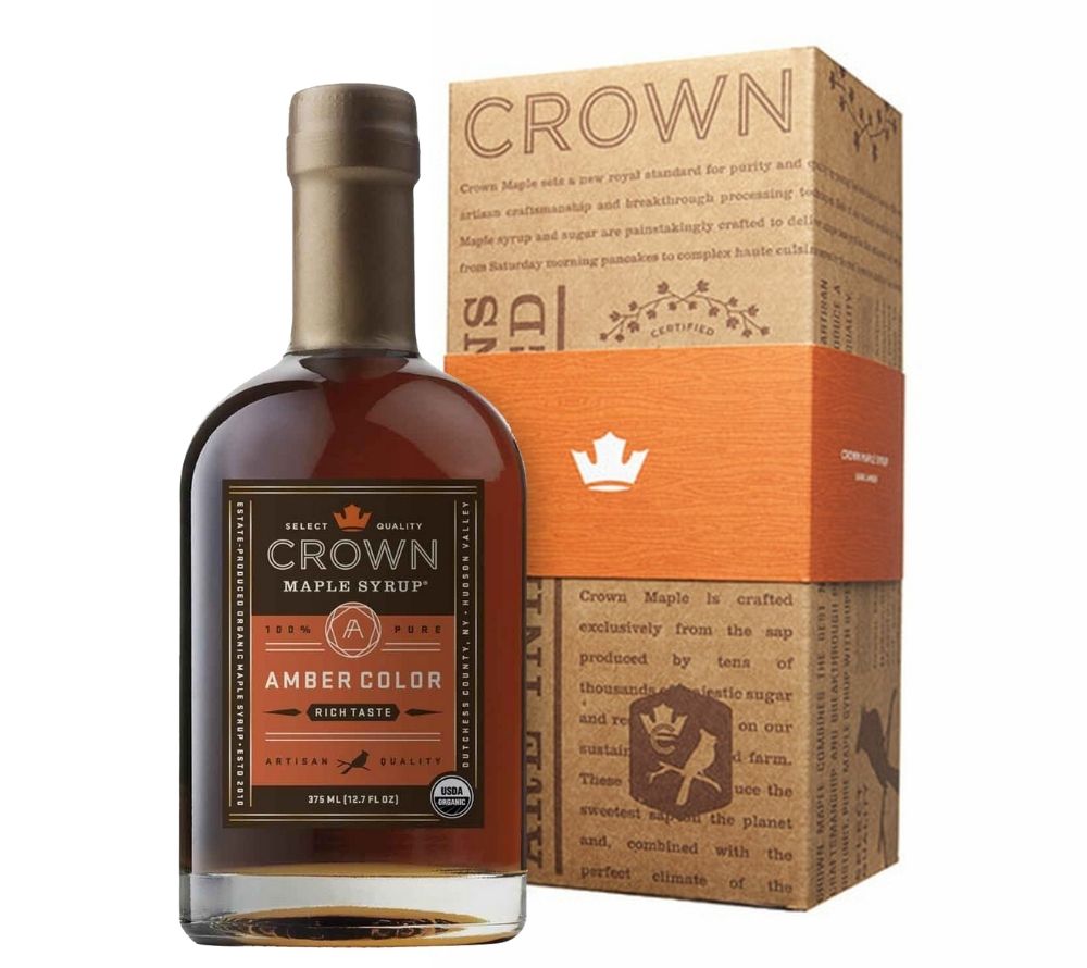 Crown Maple Amber Color Ahornsirup kaufen | Reichhaltiger Sirup mit Aromen von Lebkuchen und Toffee | Ideal als Geschenk für Feinschmecker
