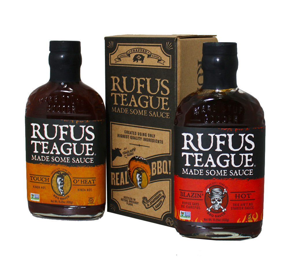Rufus Teague Hot Sauce Box kaufen | zwei feurig-scharfe Rufus Teague Saucen in der ansprechenden Probierbox | Ideal als Geschenk