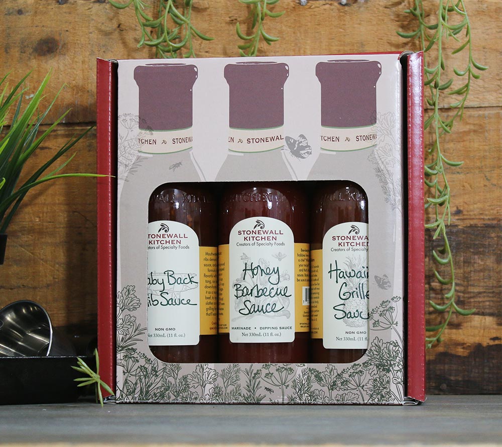 Stonewall Kitchen Grilling & Barbecue Collection kaufen | Hawaiian Grille Sauce Honey Barbecue Sauce und Baby Back Rib Sauce | Ideal als Geschenk
