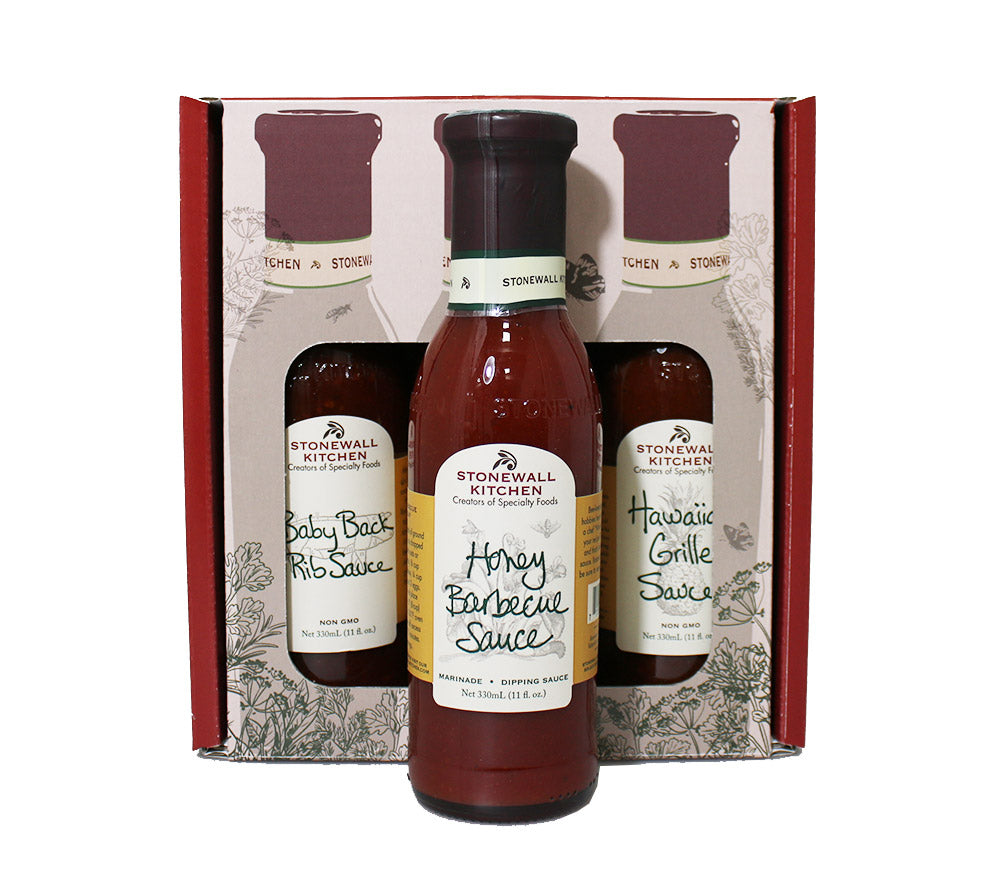Stonewall Kitchen Grilling & Barbecue Collection kaufen | Hawaiian Grille Sauce Honey Barbecue Sauce und Baby Back Rib Sauce | Ideal als Geschenk