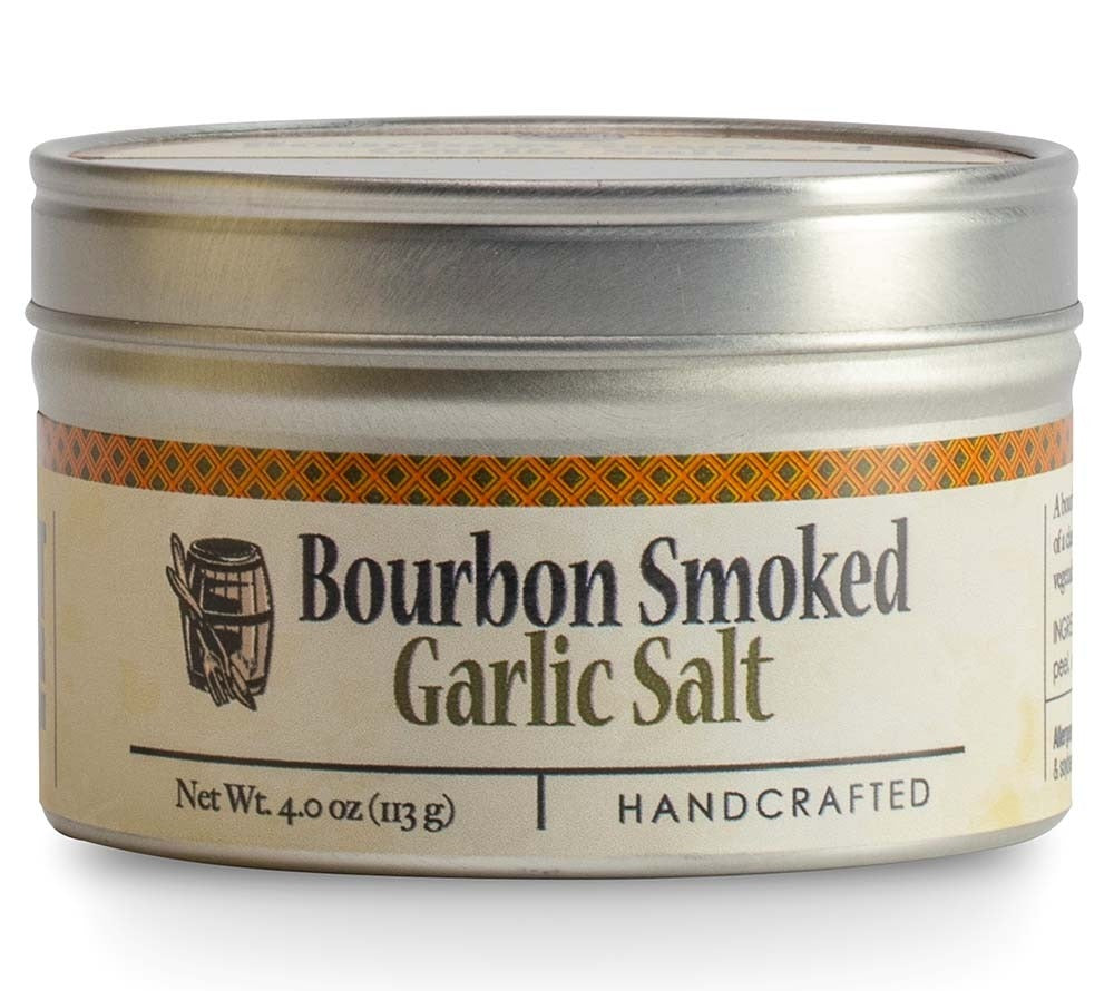 Bourbon Smoked Garlic Salt von Bourbon Barrel Foods kaufen | Rauchsalz mit Knoblauch | Ideal zu Fisch, Geflügel und Lamm