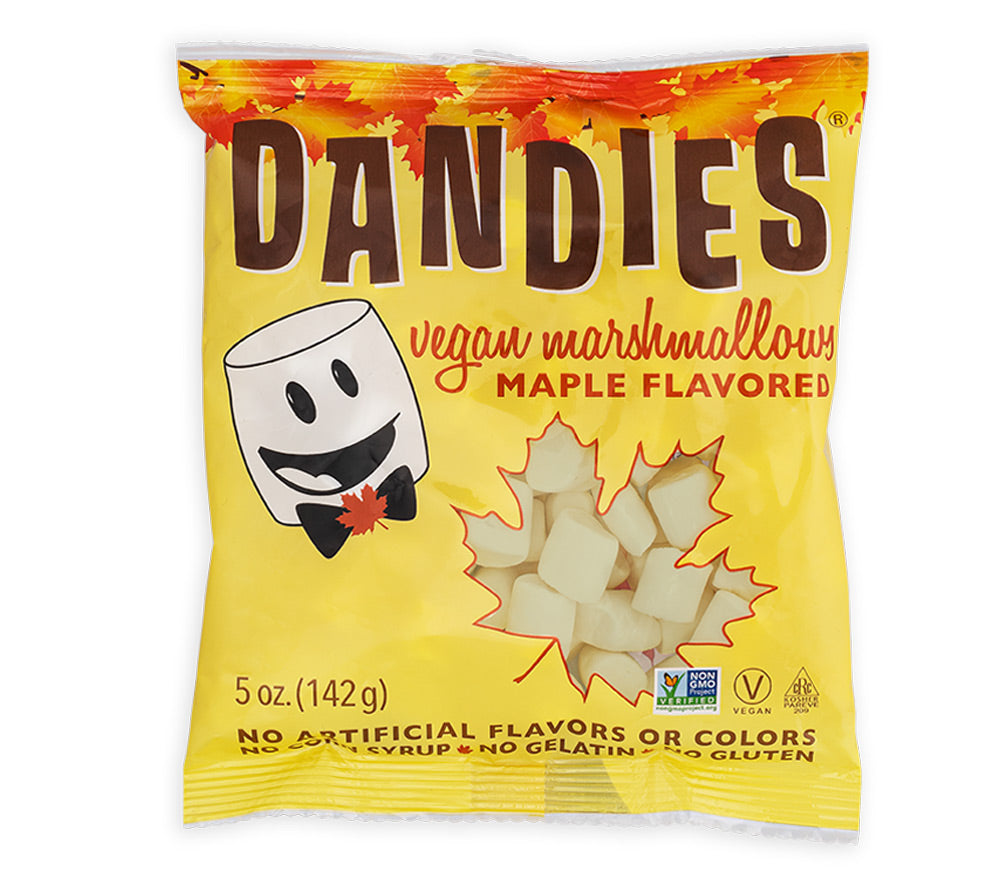 Dandies Marshmallows - Mini Maple (vegan) kaufen | Vegane Mini-Marshmallows mit Ahornsirup | Ideal zum Backen, im heißen Kakao oder zum Naschen