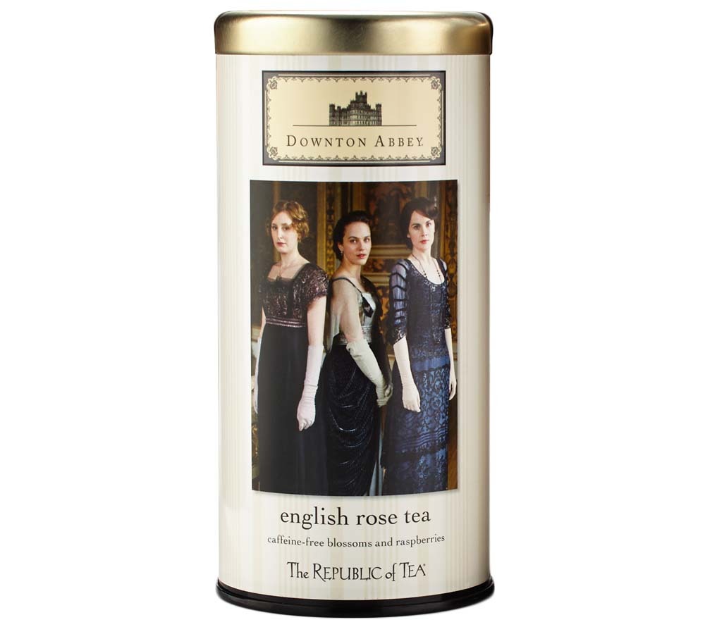 Downton Abbey English Rose Tea von The Republic of Tea kaufen | fruchtig-blumiger Tee | Koffeeinfreier Früchtetee für jede Tageszeit