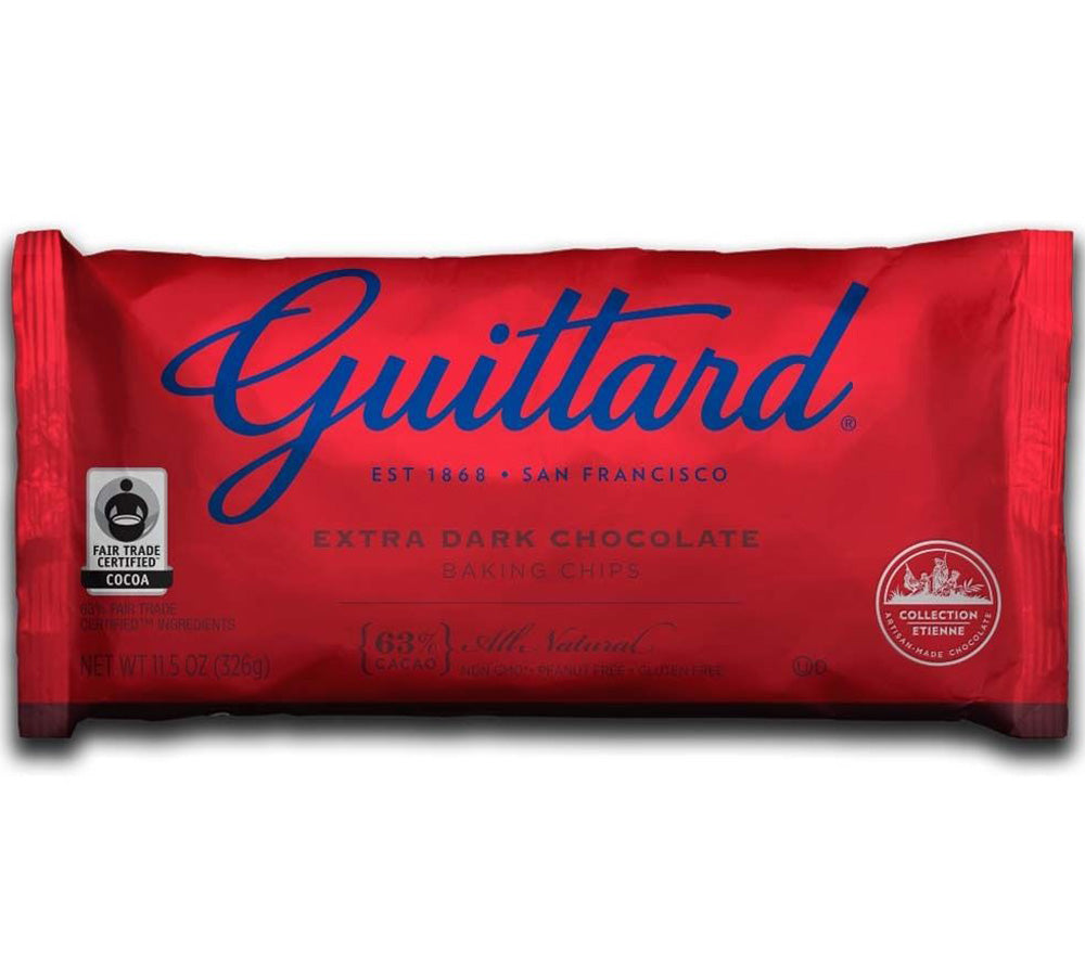 Chocolate Chips Extra Dark von Guittard kaufen | Extra intensiv, mit echter Vanille | Perfekt zum Snacken oder Backen von Cookies, Kuchen