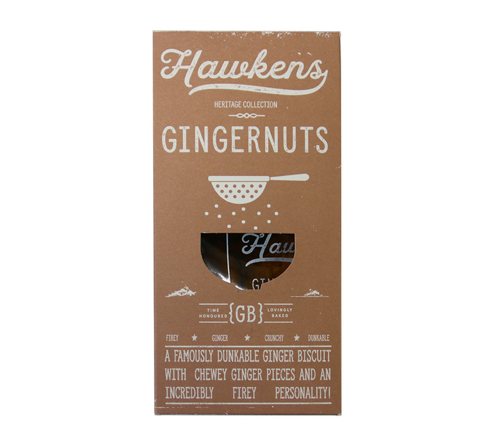 Gingernuts Cookies von Hawkens Gingerbread kaufen | Klassische Ingwernüsse mit kristallisierten Ingwerstückchen | Ideal zu Kaffee oder Tee