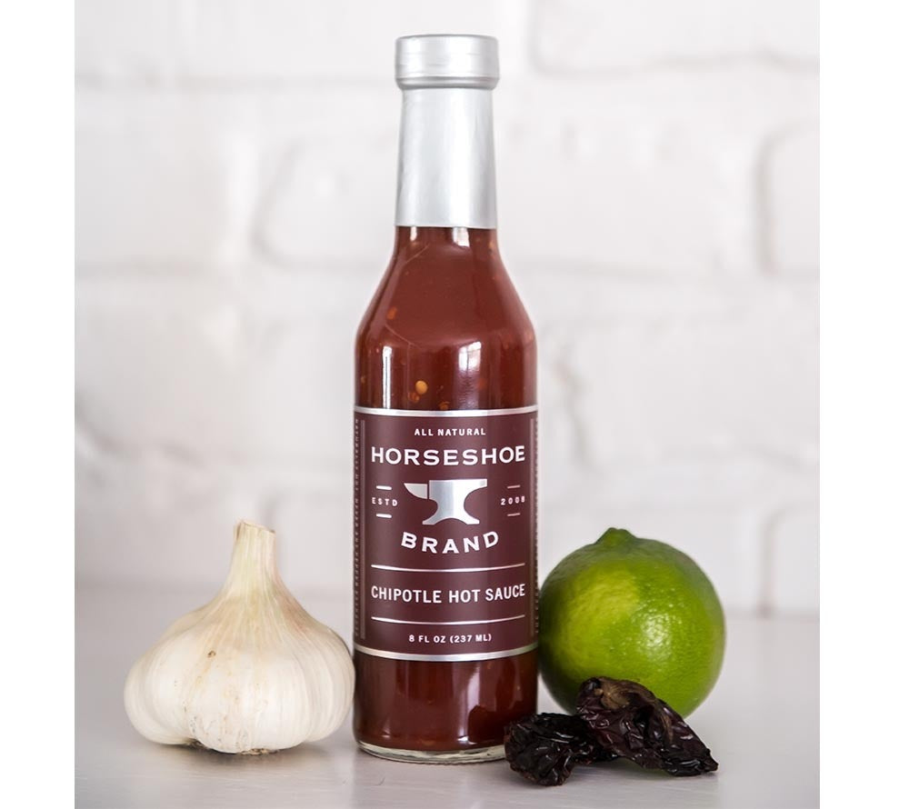 Chipotle Hot Sauce von Horseshoe Brand kaufen | Kräftige Hot Sauce mit Chipotle | Perfekt für Eintöpfe und Suppen